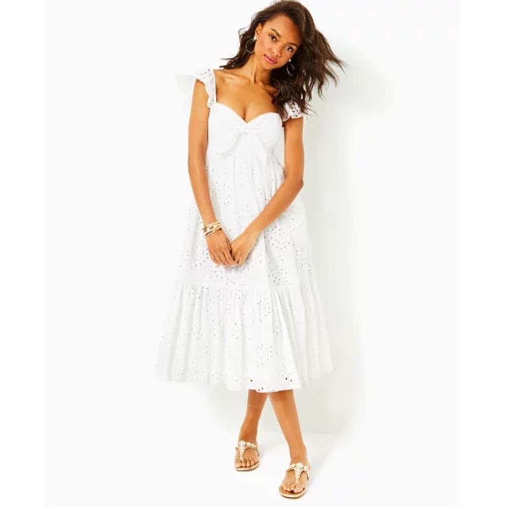NWT Lilly Pulitzer Lantana Eyelet Midi Dress